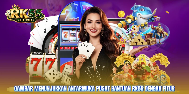 Gambar menunjukkan antarmuka pusat bantuan RK55 dengan fitur