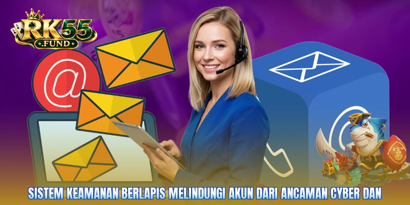 Sistem keamanan berlapis melindungi akun dari ancaman cyber dan